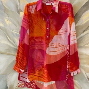 Susan Graver Multi-Colored Blouse